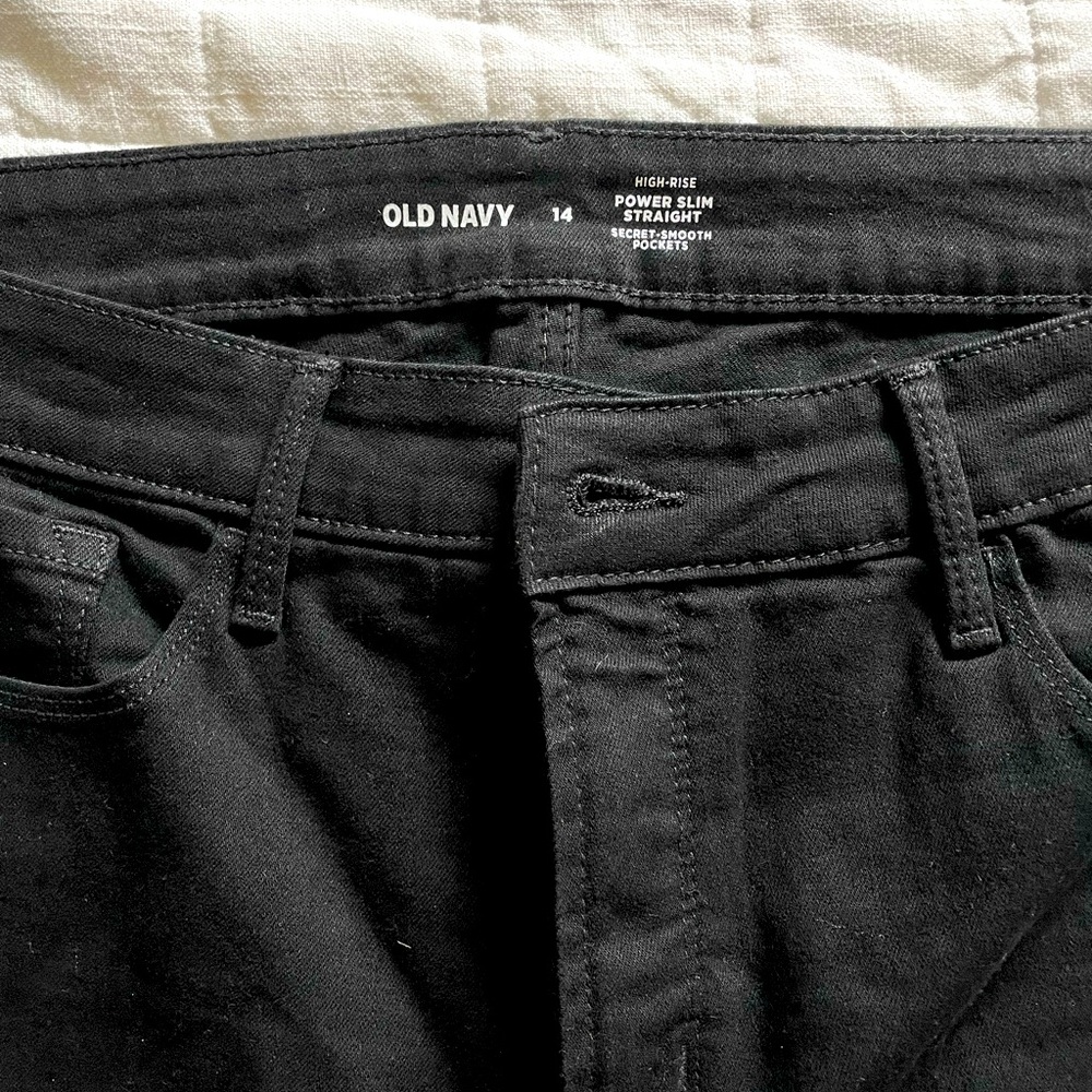 Old navy high rise power slim straight size 14